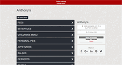 Desktop Screenshot of anthonys.menufy.com